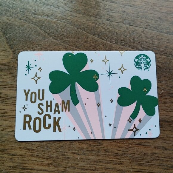 2019 Starbucks Gift Card St. Patrick's Day YOU SHAM ROCK Clovers EMPTY - Picture 1 of 2